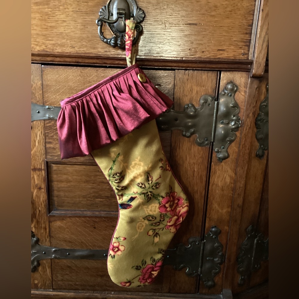 April Cornell Victorian Velvet Christmas Stocking🎄